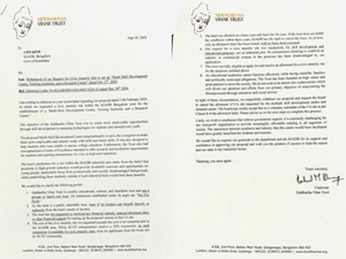 मुडा विवाद के बीच राहुल खड़गे ने जमीन का स्वामित्व छोड़ा